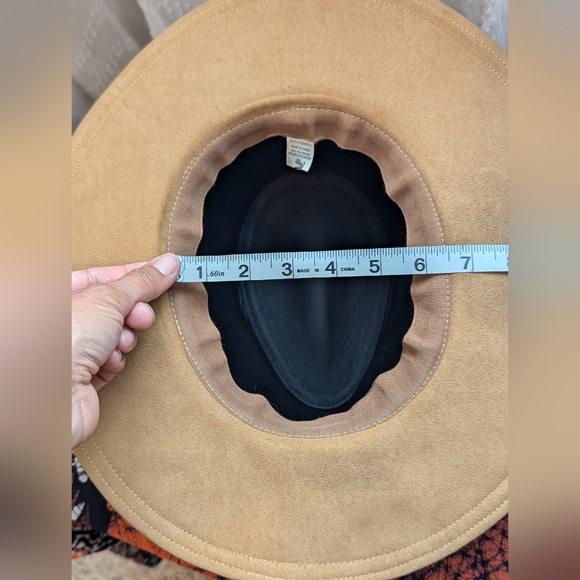 World Market Boho Western Festival Faux Suede Hat - Picture 6 of 8